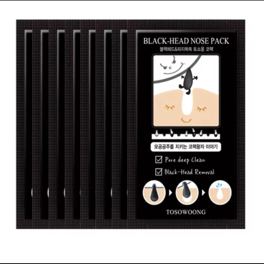 TOSOWOONG Blackhead Nose Pack 8pcs (1Box)